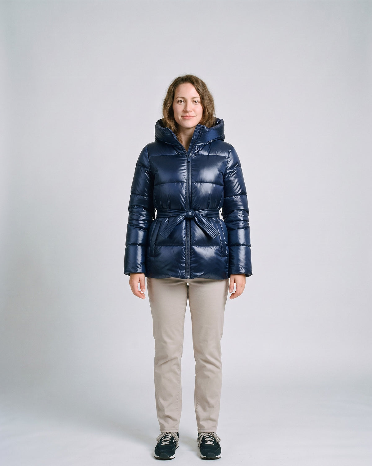 Doudoune Bordeaux Femme Bleu Marine - face