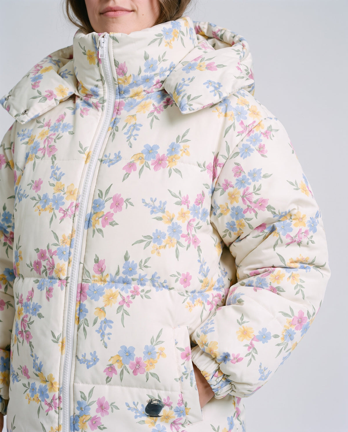 Doudoune Femme Fleurie - détail