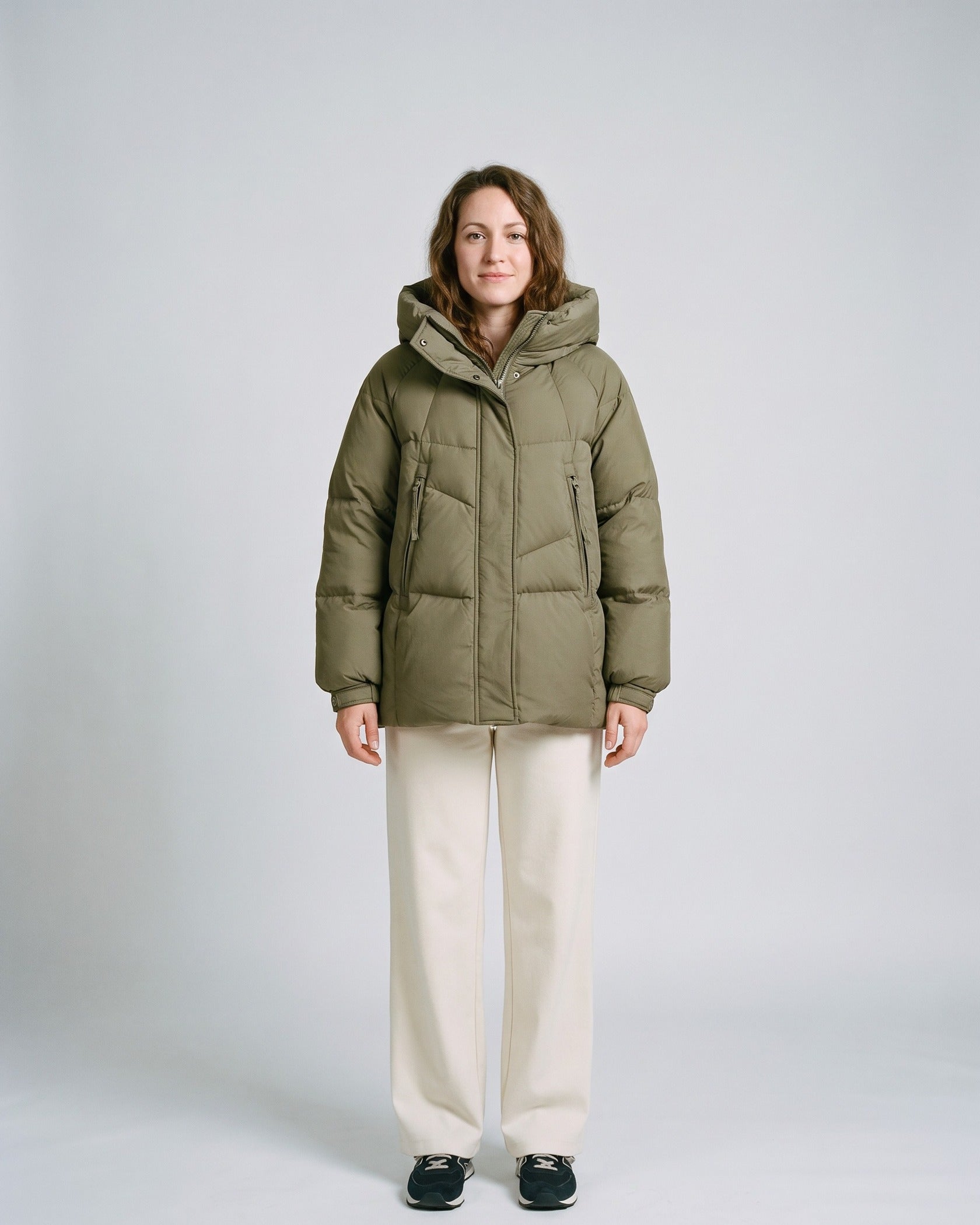 Doudoune Femme Verte - face