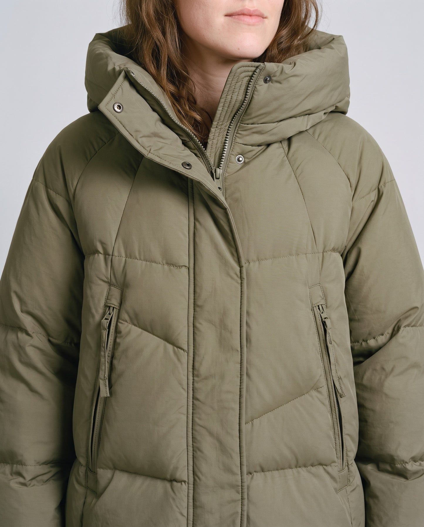 Doudoune Femme Verte - détail