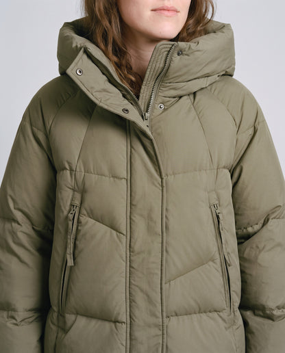 Doudoune Femme Verte - détail