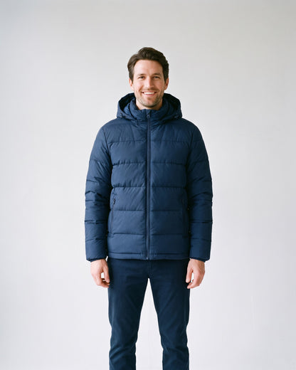 Doudoune Homme Bleu Marine - face