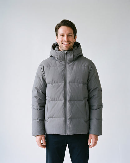 Doudoune Homme Grise - face