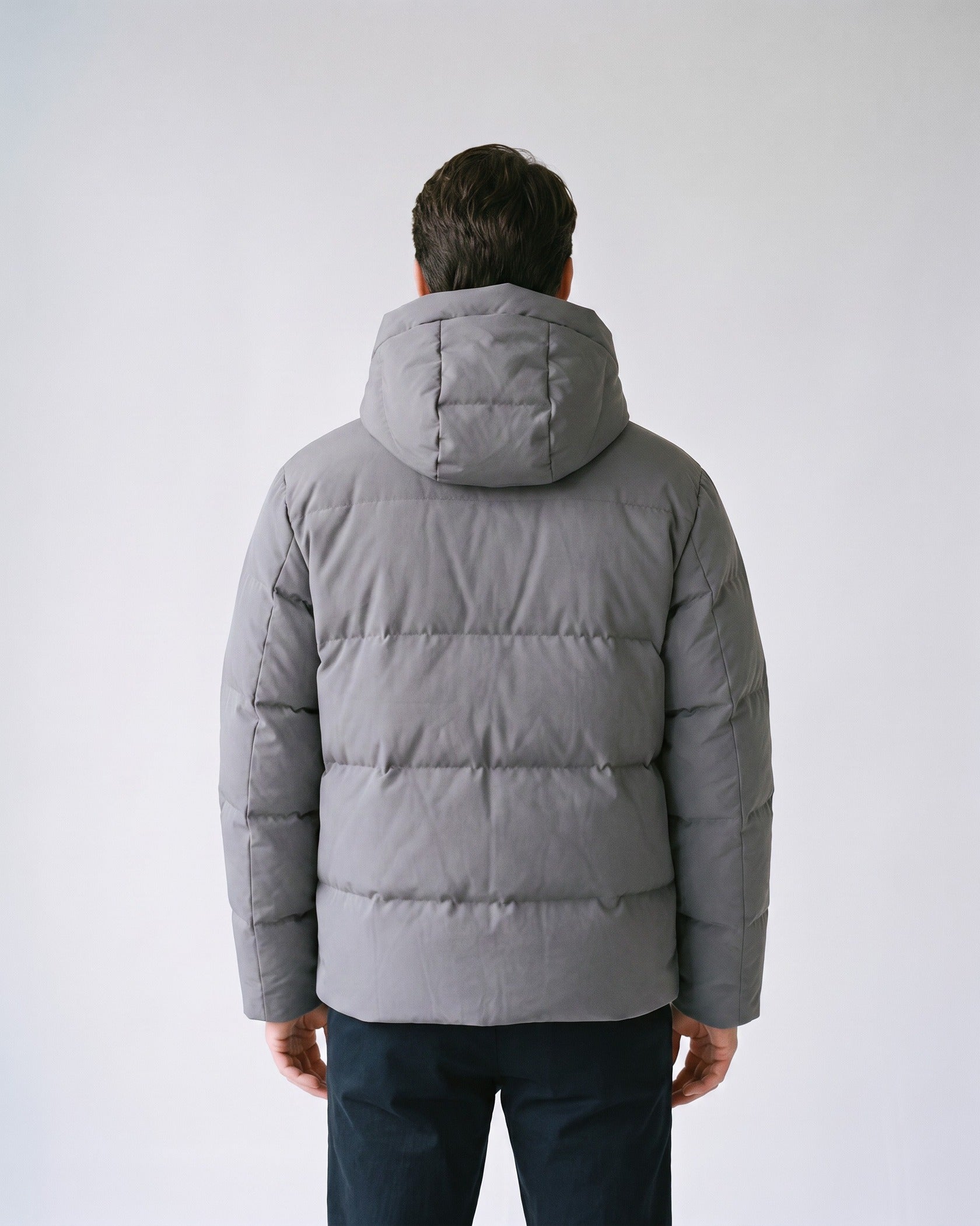 Doudoune Homme Grise - dos