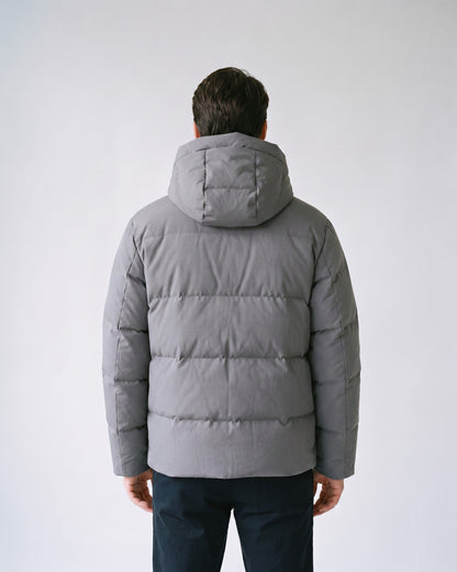 Doudoune Homme Grise - dos