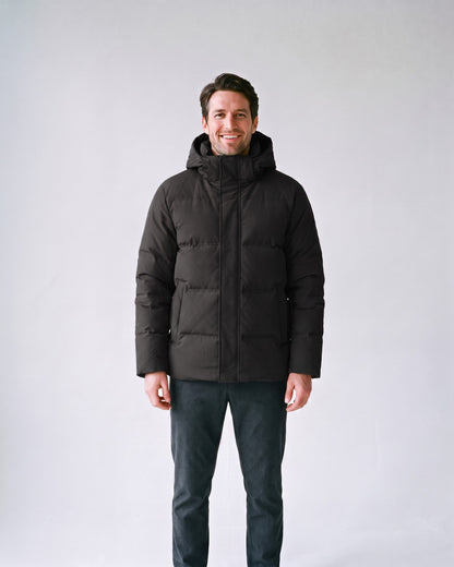 Doudoune Homme Rouge Noir - face