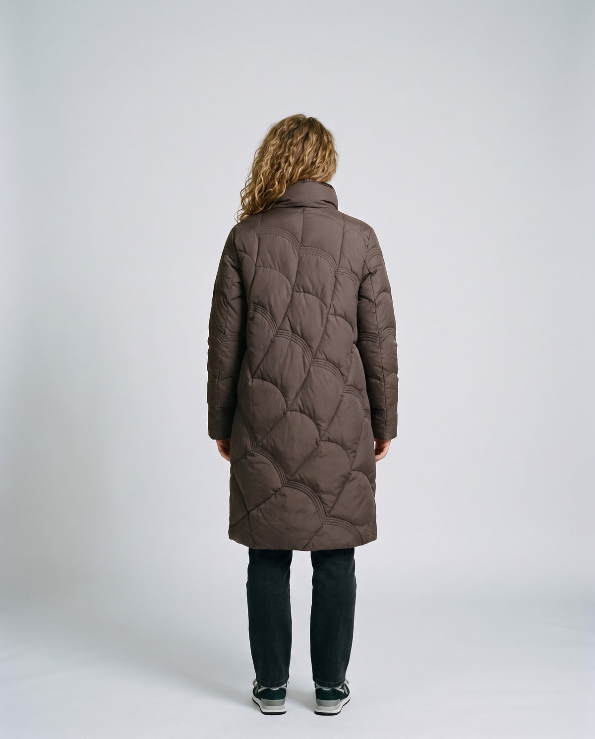 Doudoune marron femme - vue dos