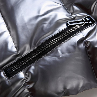 Doudoune sans manche brillante