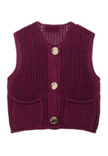Gilet sans manche femme tricot