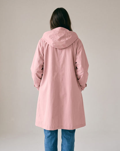 Imperméable à capuche rose femme — Dos