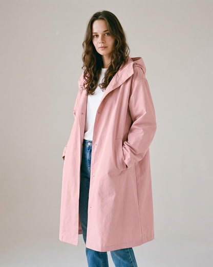 Imperméable à capuche rose femme — Profil