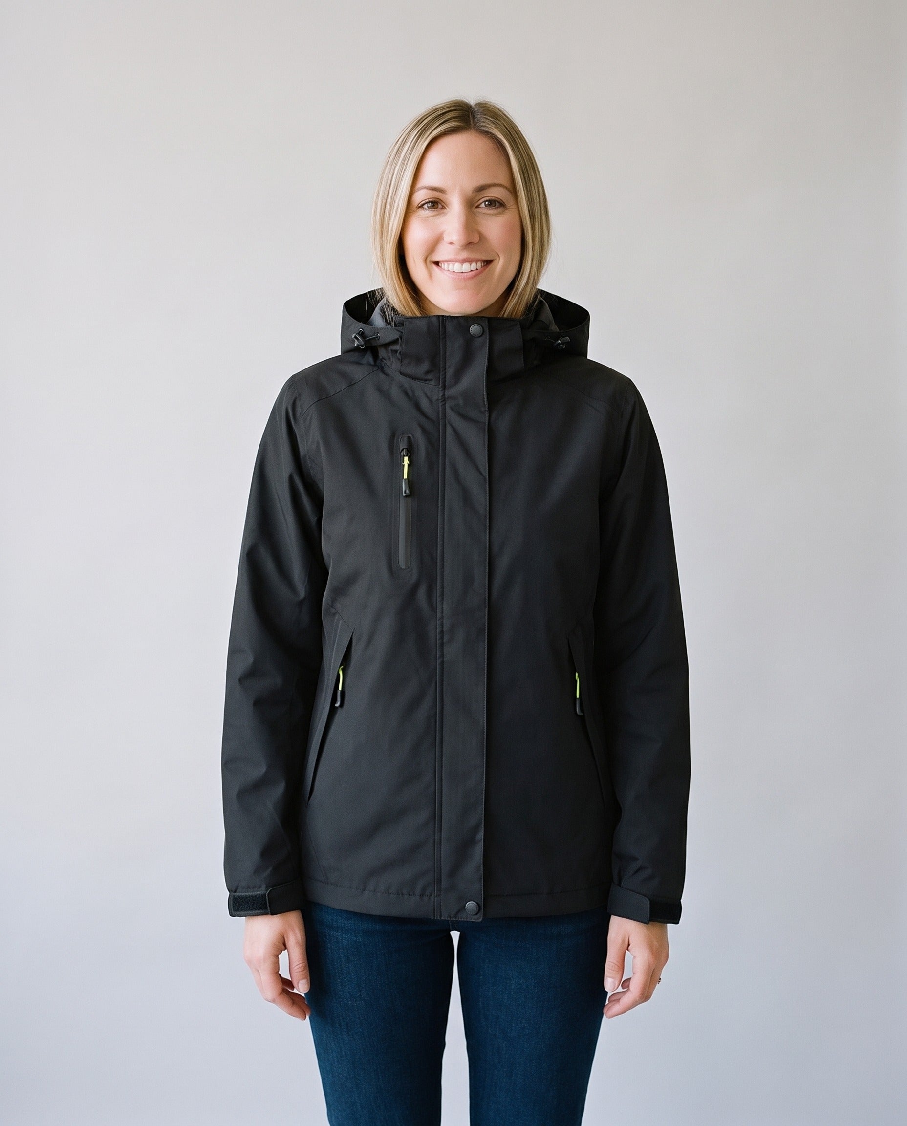 Imperméable femme noir - face