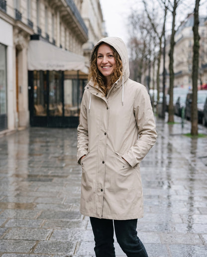 Imperméable léger femme - porté sous la pluie