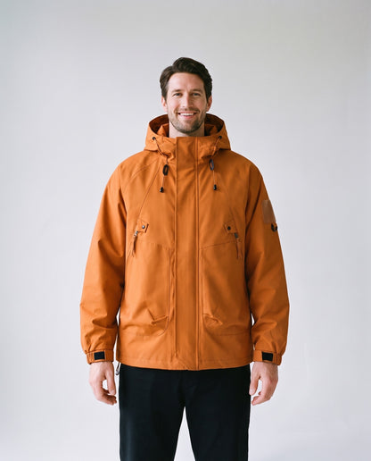 K-way homme imperméable orange - face