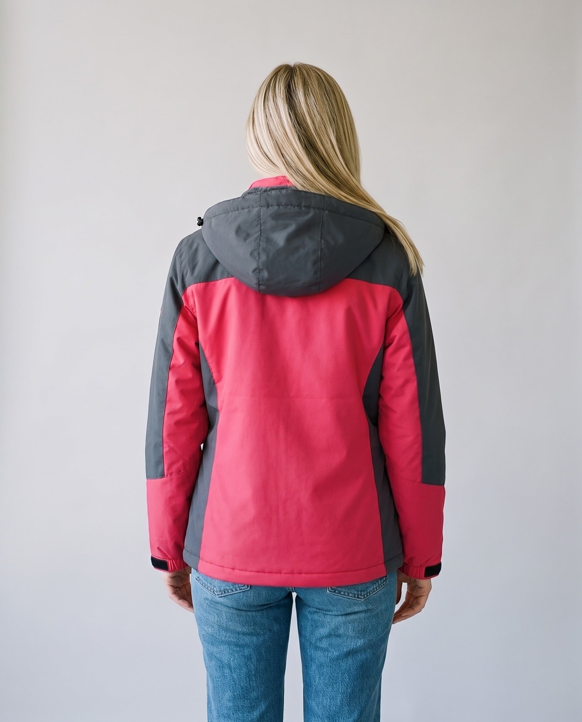 Manteau chaud imperméable femme - vue dos