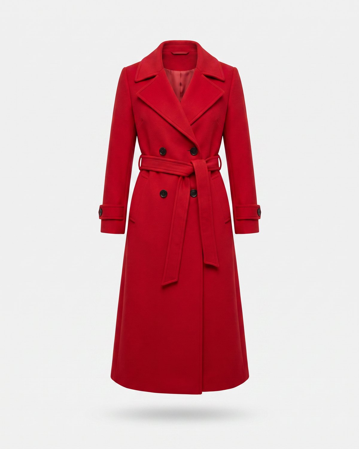 Manteau long rouge femme — Packshot