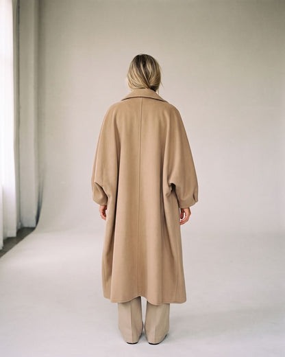 Manteau oversize camel femme — Dos