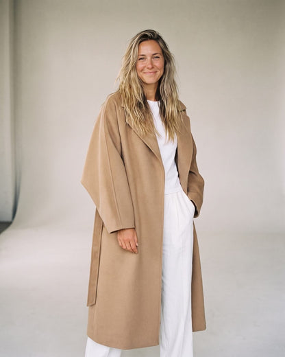 Manteau oversize camel femme — Profil