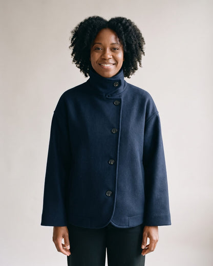 Trench Bleu Marine Femme Long