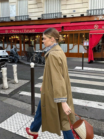 trench camel femme