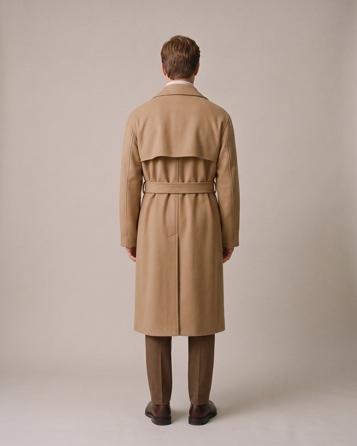 Trench camel homme - vue dos