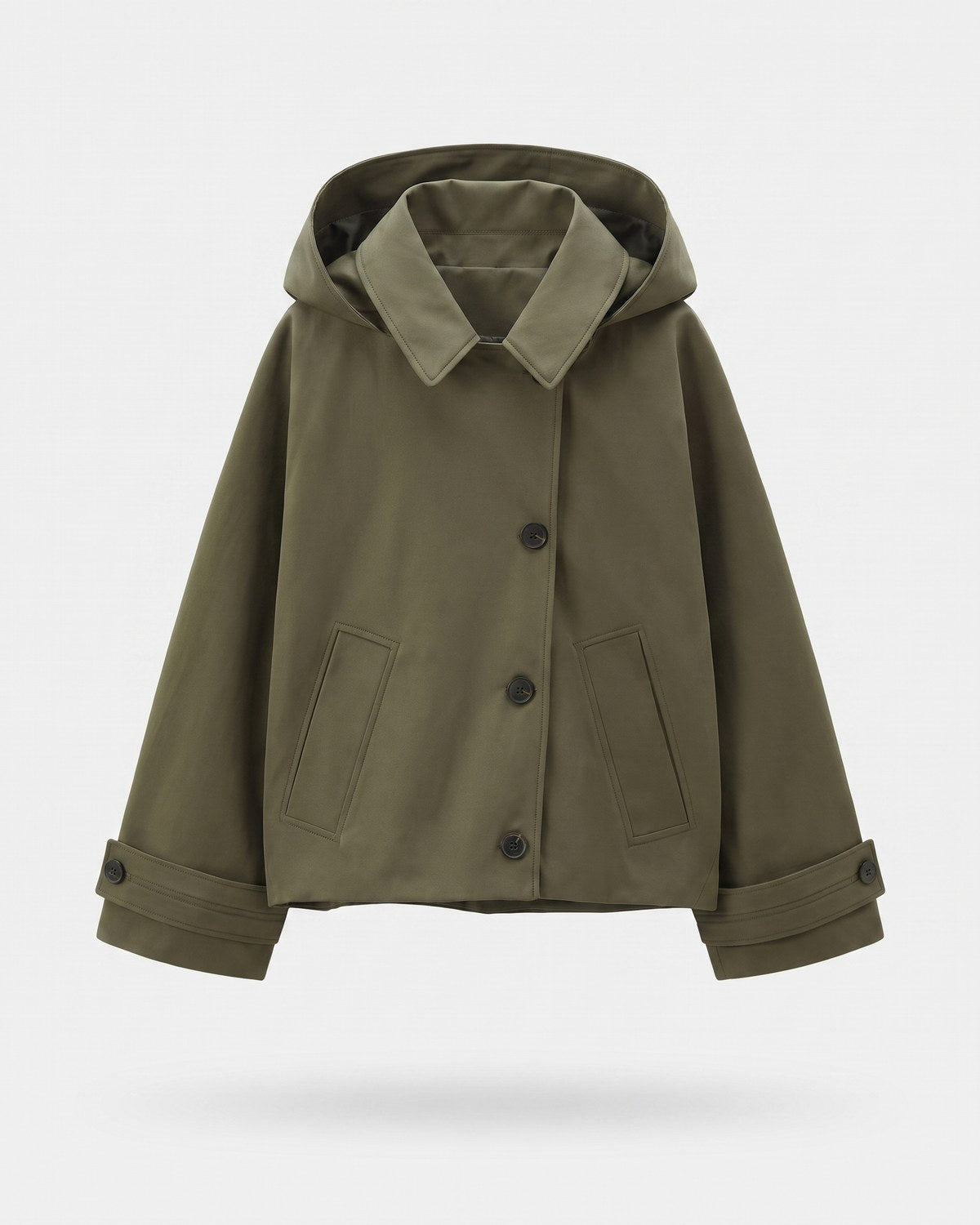 Trench à capuche kaki femme — Packshot