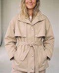 Trench Coat Mi Long Beige Femme