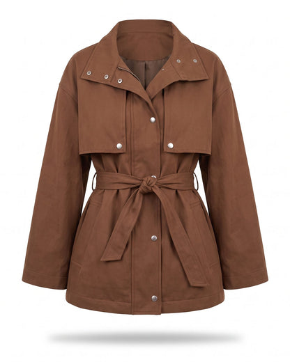 Trench Coat Mi Long Marron Femme packshot