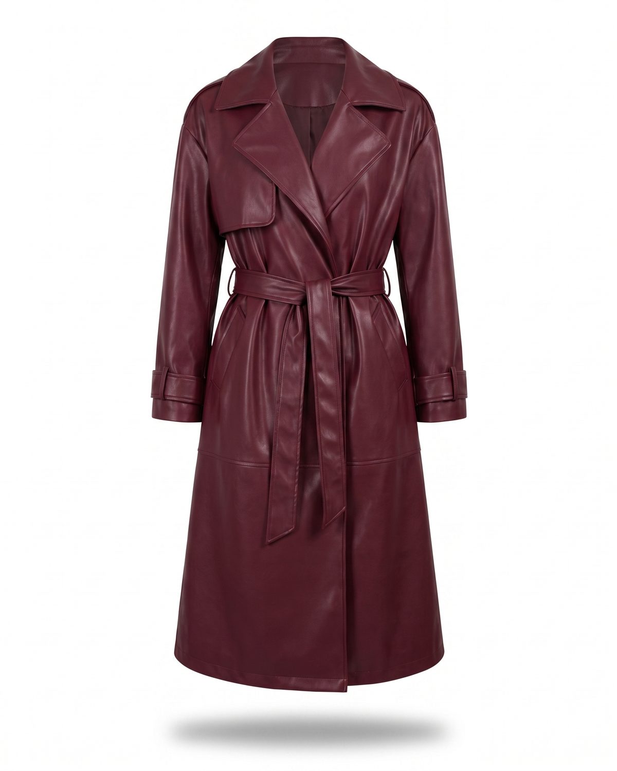 Trench Coat Simili Cuir Long Femme packshot