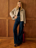 Trench Court Beige Femme