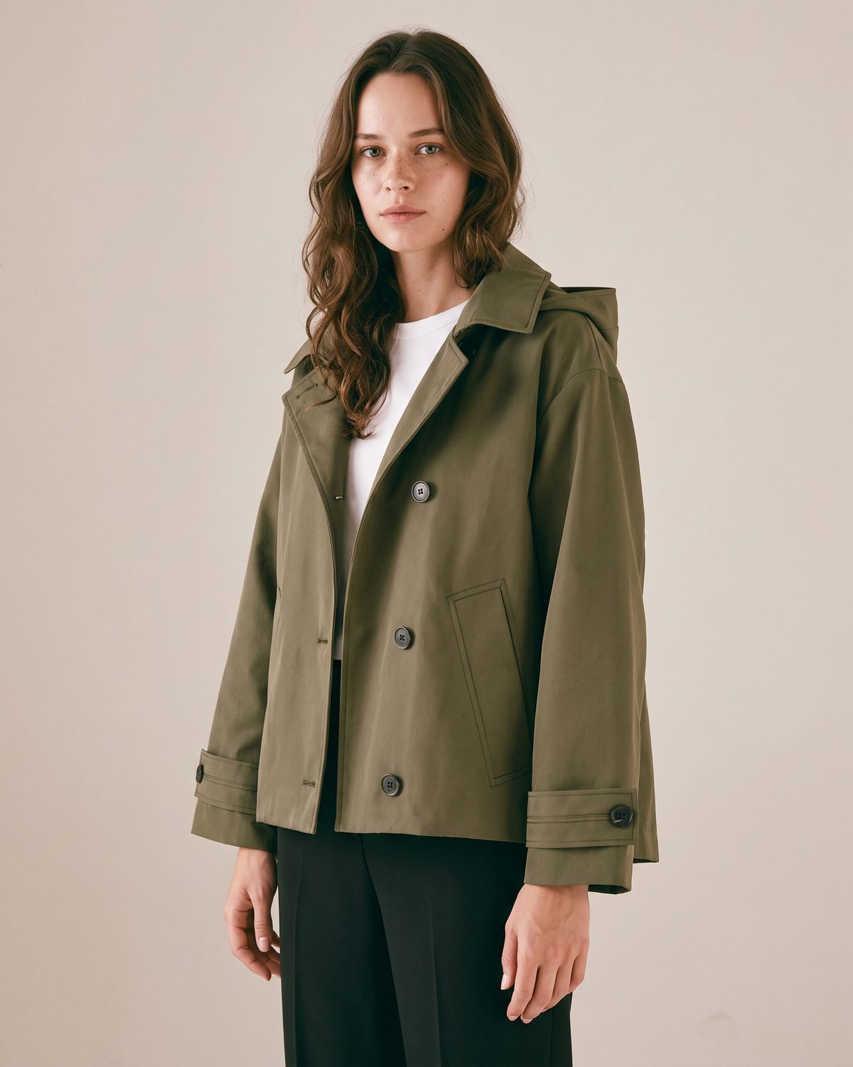 Trench Court Kaki Femme
