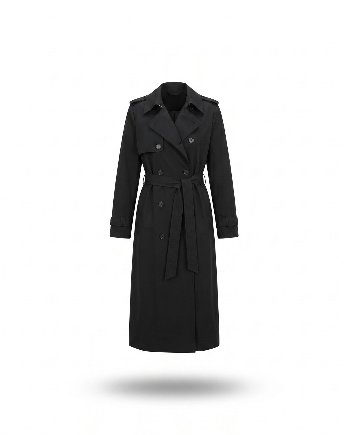 Trench Femme Noir Long packshot