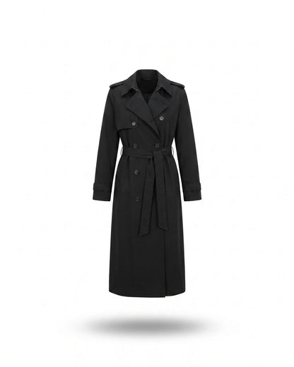 Trench Femme Noir Long packshot