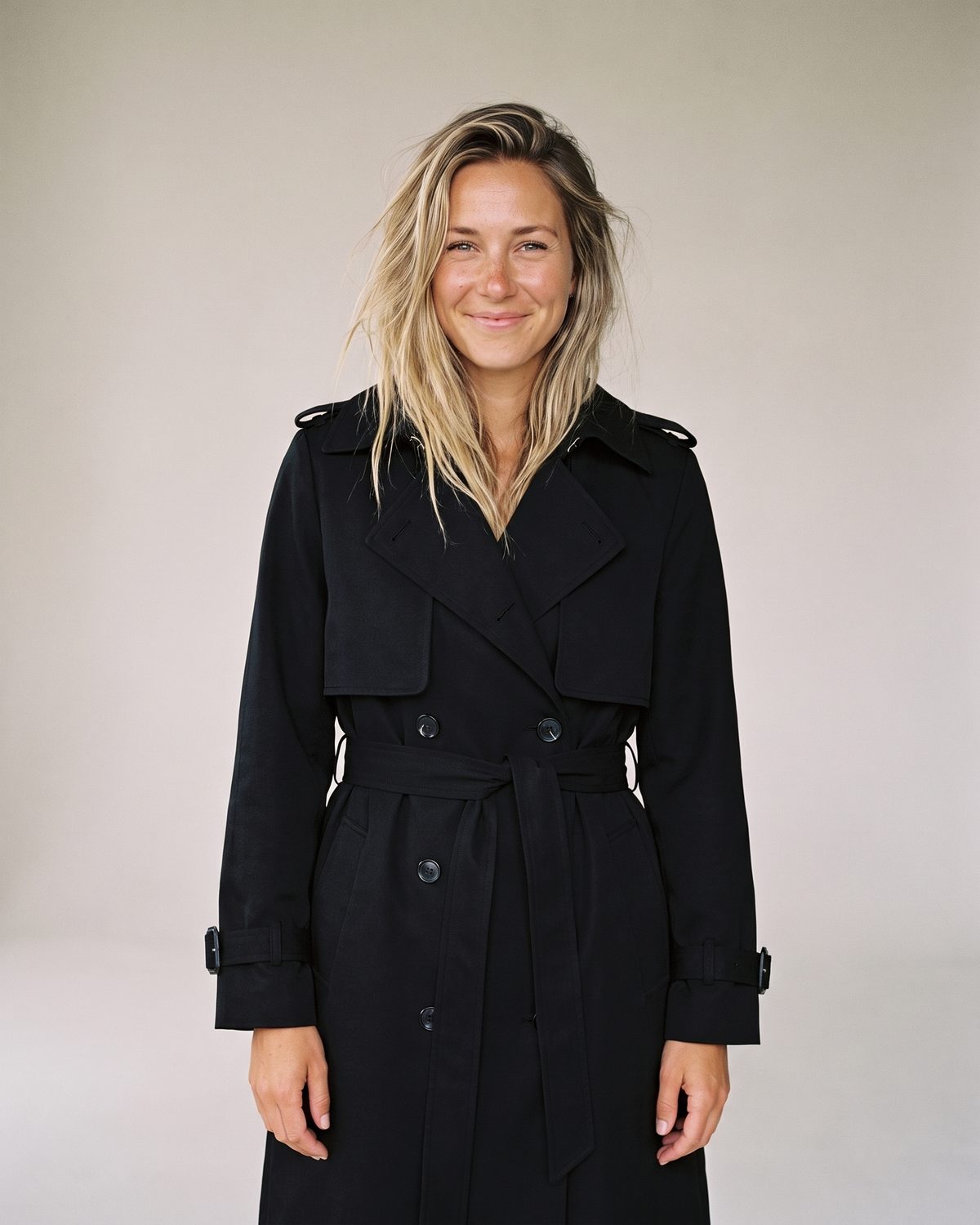 Trench Femme Noir Long