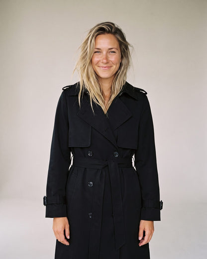 Trench Femme Noir Long