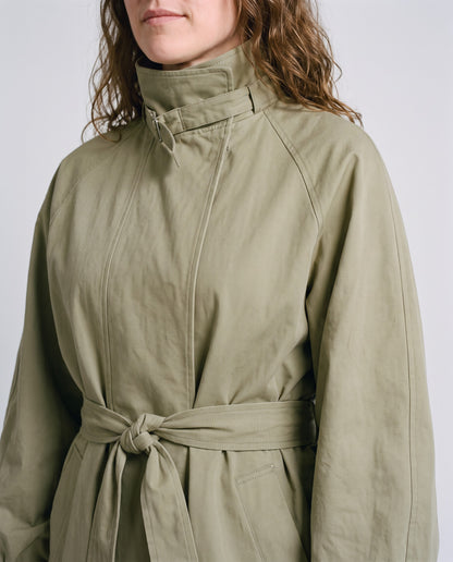 Trench Court Vert Femme - détail