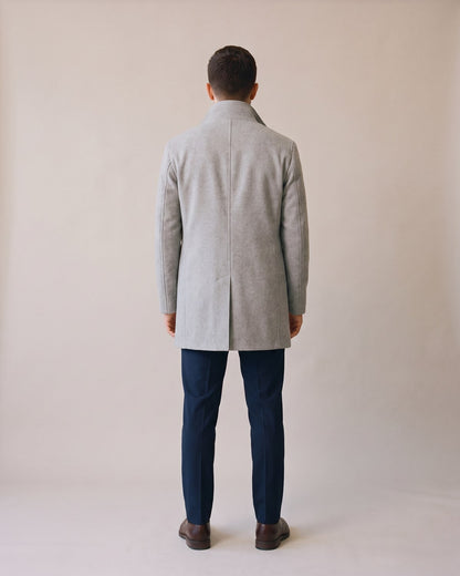 Trench gris homme - vue dos