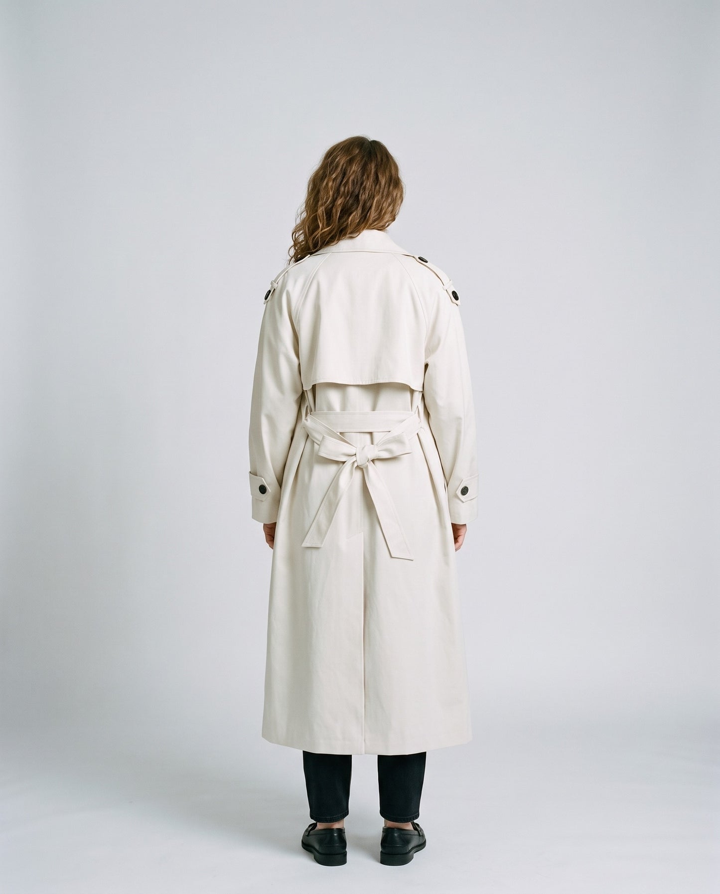 Trench long oversize femme - vue dos