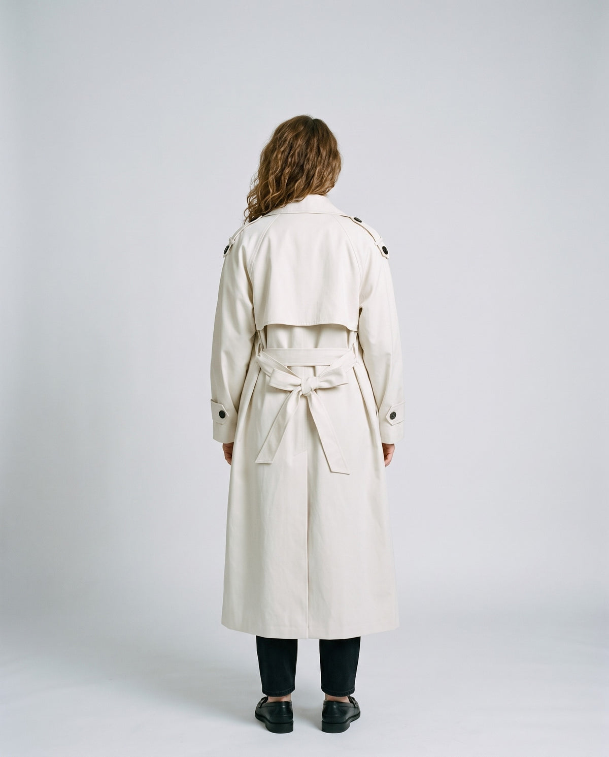 Trench long oversize femme - vue dos