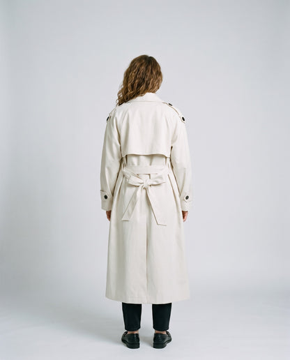 Trench long oversize femme - vue dos