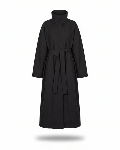Trench long oversize noir femme — Packshot