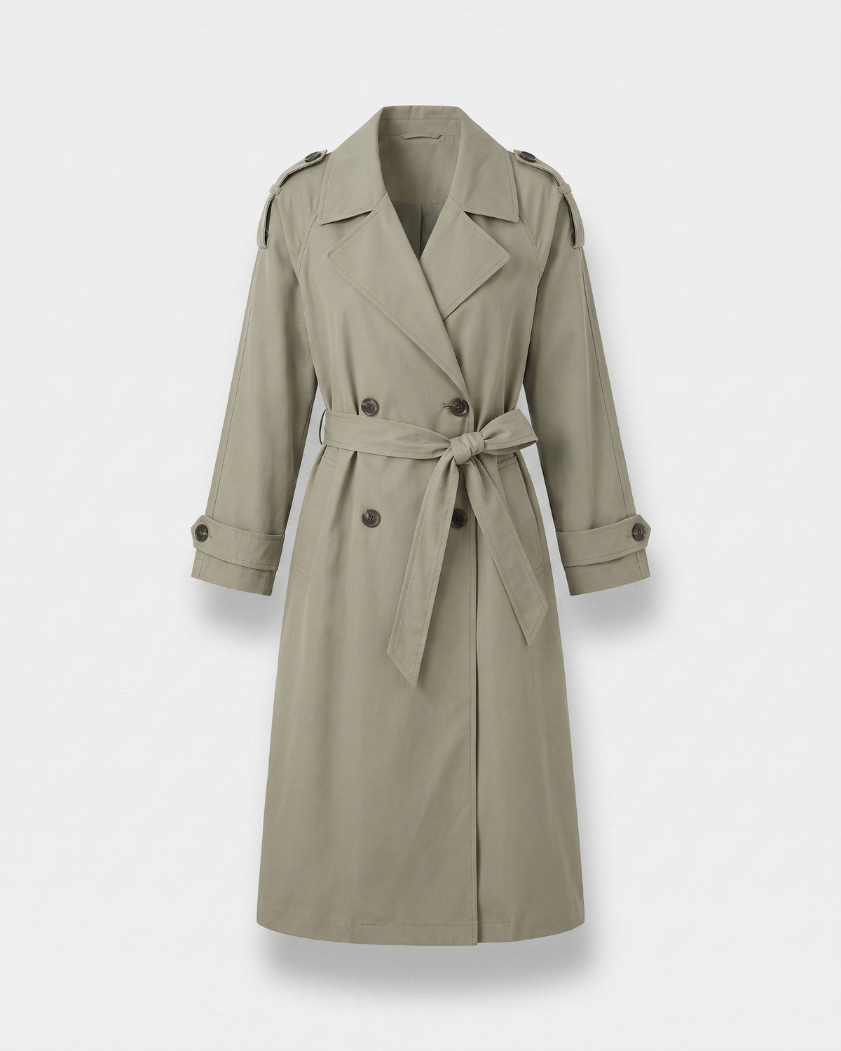 Trench long vert sauge femme — Packshot