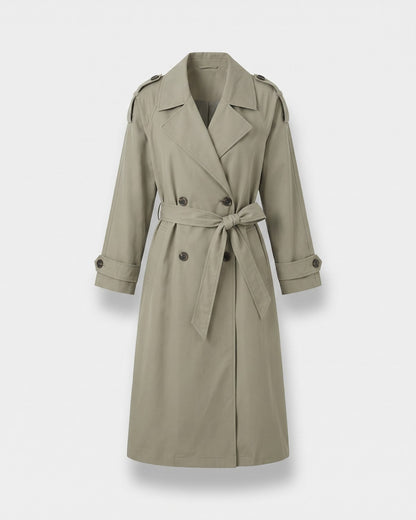 Trench long vert sauge femme — Packshot