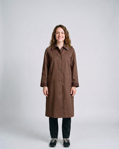 Trench Camel Femme Marron - face