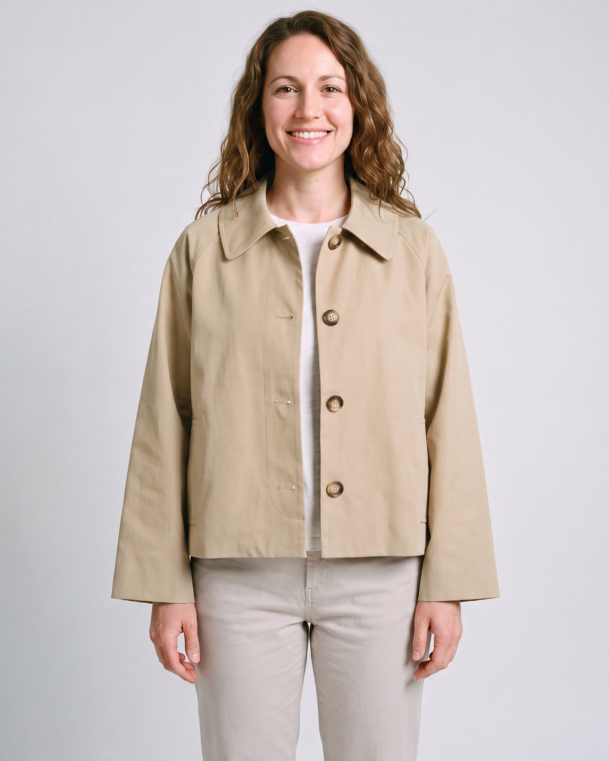 Veste Safari Femme Beige - face